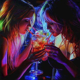 酒吧水吧夜场装饰画