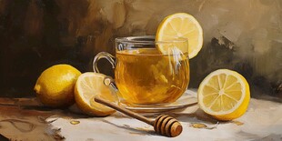 柠檬茶装饰画