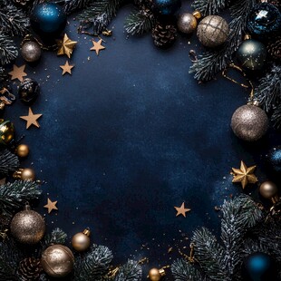 圣诞节蓝色背景