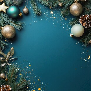 圣诞节蓝色背景