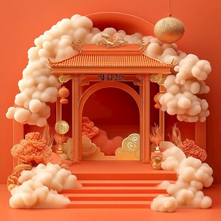 元宵节拍框堆头小景