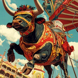 牛气冲天巨型牛