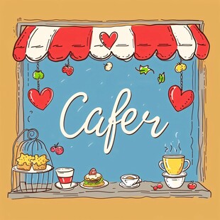 卡通咖啡店