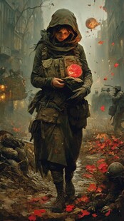 抱炸药包的战士