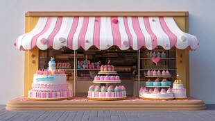 蛋糕甜品店橱窗