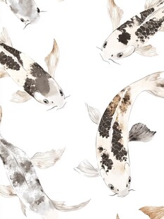 无缝拼接锦鲤图