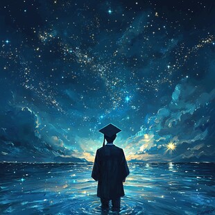 毕业季物料宇宙主题