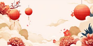 节日海报插画背景图