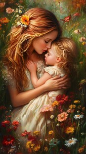 装饰画母爱