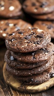 巧克力夹心饼干特写