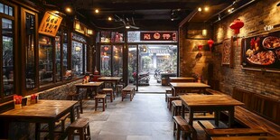 传统文化餐饮店内景