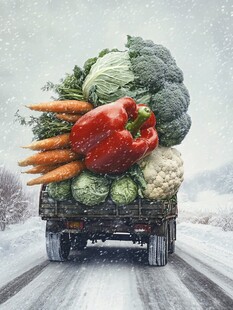 运蔬菜的车