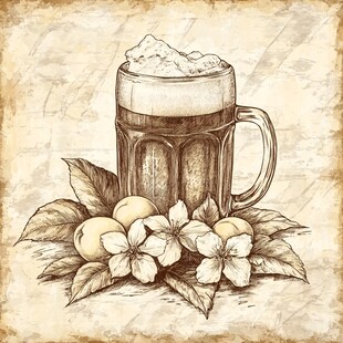 啤酒复古装饰画
