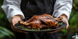 一只黑松露烧鹅