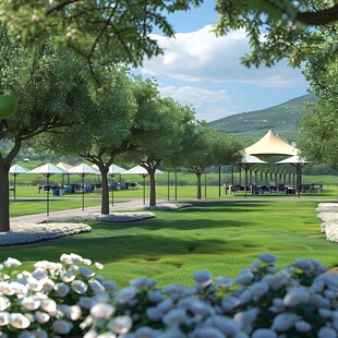 室外公园渲染效果图