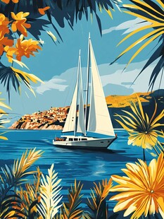 蓝色海岛海上游艇