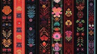 传统民族吉祥装饰花边