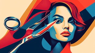 化妆整容背景装饰画