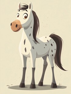 原创卡通马