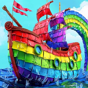 一帆风顺美陈装置