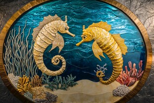 海洋生物浮雕
