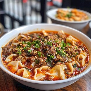 香辣牛肉刀削面