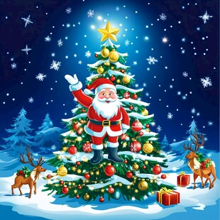 圣诞树元素贺图