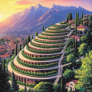 西班牙地产广告插画