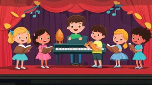 少儿声乐培训卡通形象