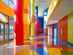 小学地面建筑装饰