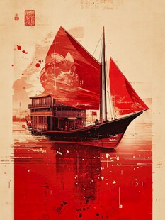 红船素材海报