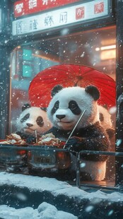 雪地大熊猫