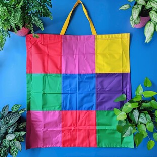 彩色块手提袋