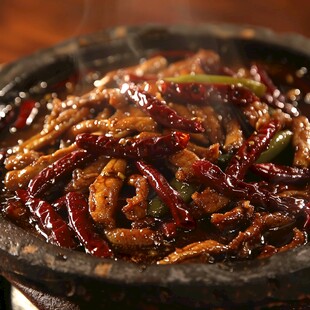石锅炒牛柳