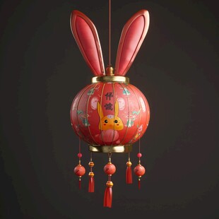 兔年灯笼元素美陈