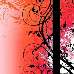 红色动感背景花纹