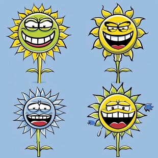 卡通动漫向日葵