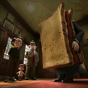 仆人烤面包与酿酒像