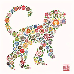 兔年彩色窗花设计