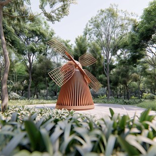 广场风车小品