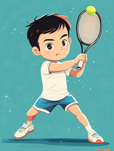 网球运动插画