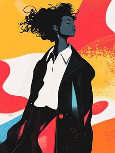 女性杂志封面配图插图