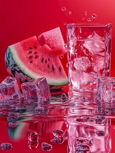 夏至冰块水果