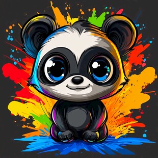 原创卡通小熊猫