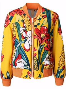 金龙花卉女夹衣