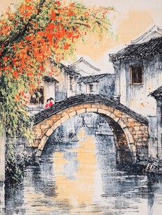 同里海报插画水彩