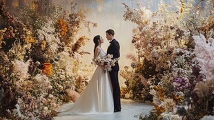 沉浸式韩式婚礼迎宾区