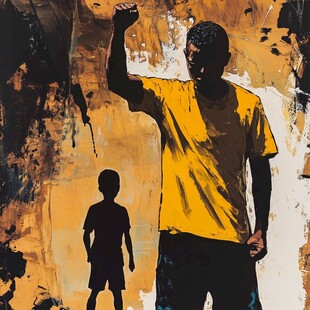 父亲节插画之爸气十足