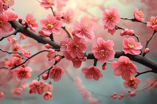 唯美梦幻梅花林