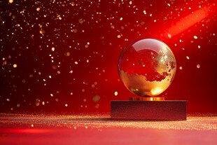 红色球体创意场景